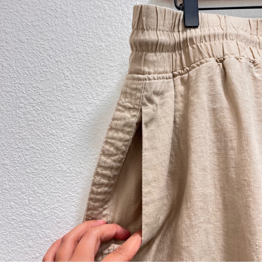 Quince Linen Wide Leg Drawstring Pants XL Relaxed Lounge - Picture 6 of 11